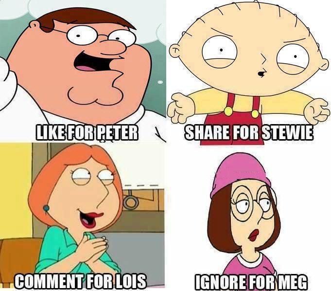 Like for Peter, ignore for Meg