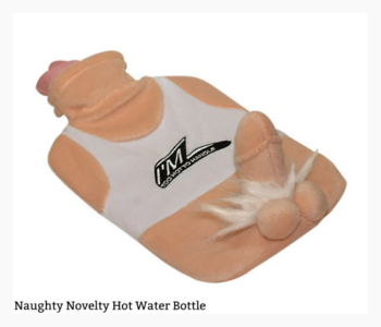 Naughty novelty hot water bottle