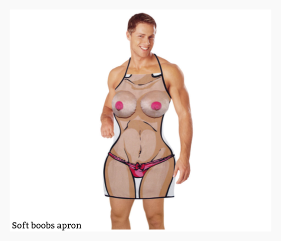 Novelty Kitchen Apron With Big Soft Boobs!